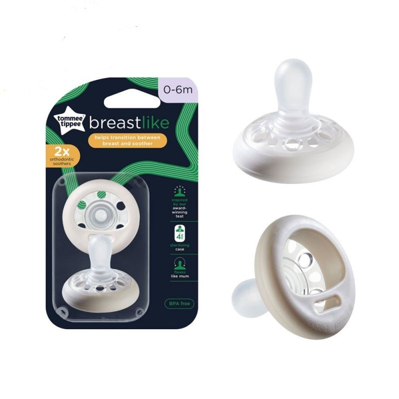 Tommee Tippee Breast-like Soother 2 pack 0-6 mths