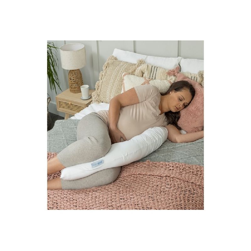 Dreamgenii Pregnancy Support and Feeding Pillow - White Jersey Cotton