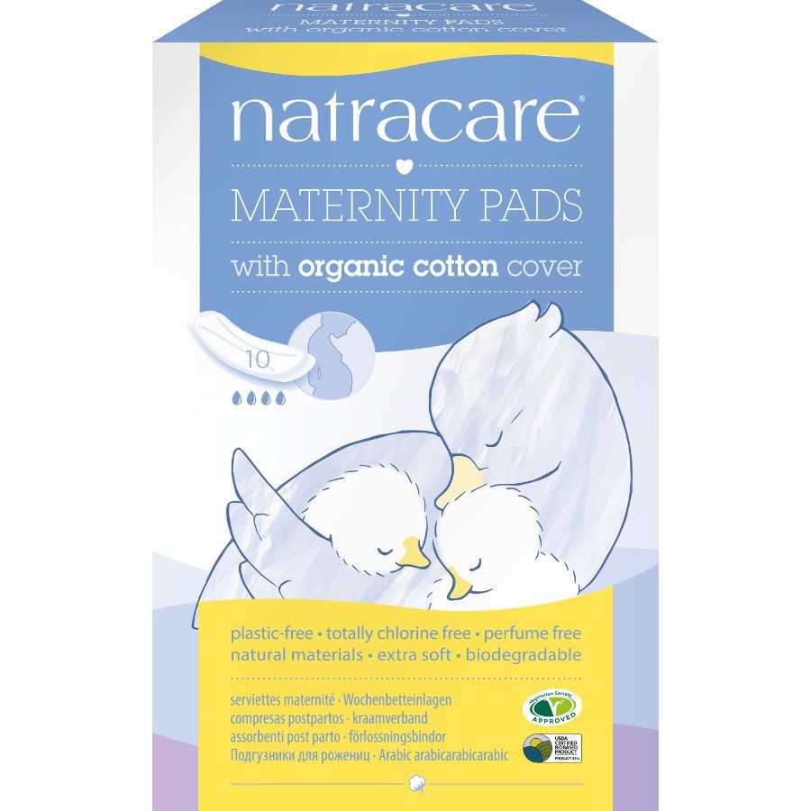 Natracare Maternity Pads with Organic Cotton Cover Pk 10